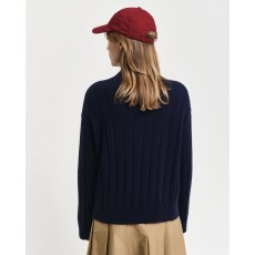 Gant Wide Ribbed Wool Stand Collar