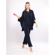 Lizabella 3Pc Trouser Suit Navy