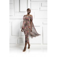 Kevan Jon Evie Cape Knee Dress