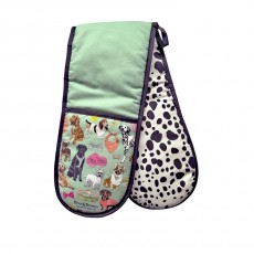 Bean & Bemble Double Oven Glove Walkies Dogs/Dalmation Spot