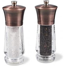 Cole & Mason Exford Salt and Pepper Mill Set antique brass