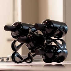 Guzzini Cuvee Black 5 bottle wine Rack