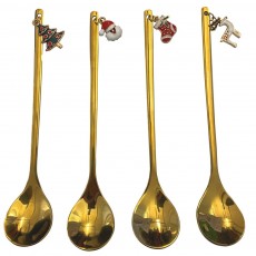 Eddingtons Gold Christmas Teaspoon set4