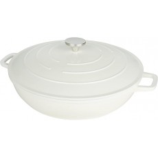 Commichef Cast Aluminium Shallow Casserole 28cm 4.5L-Cream