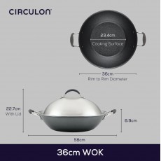 Circulon ScratchDefense A1 Series Wok 36cm