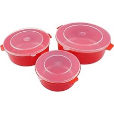 Good2Heat Microwave Cookware Dishes with Lids Set of 3