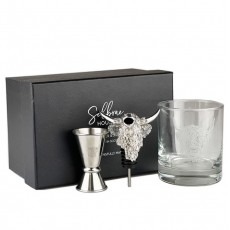 Just Slate Glass, Pourer & Jigger Set-Highland Cow