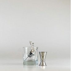 Just Slate Glass, Pourer & Jigger Set-Stag