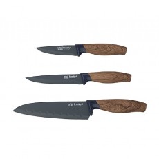 Taylor's Eye Witness 3pc Brooklyn Kitchen Knife Set-Walnut