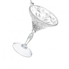 Premier Decorations Silver Wine Glass