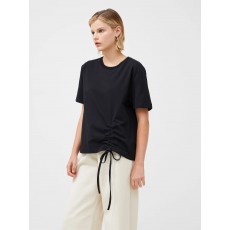 French Connection Rallie Cotton Rouched T-Shirt