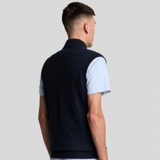 Lyle & Scott  Cotton Merino Full Zip Knitted Vest