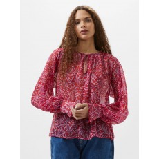 French Connection Amy Chiffon Long Sleeve Top