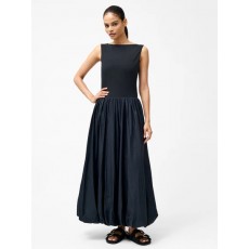 French Connection Phoebe Jersey Woven Mix Midi