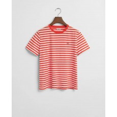 Gant Striped Shield Short Sleeve T-Shirt