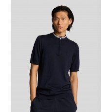 Lyle & Scott  Tipped Mock Neck Short Sleeve Jumper