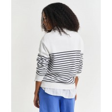 Gant Breton Rib Half Zip Sweat