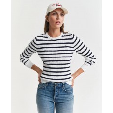 Gant Stretch Cotton Cable Stripe C-Neck