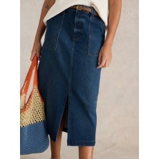 WhiteStuff Maren Denim Midi Skirt