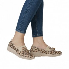 Rieker Leopard Print Wedge Shoe