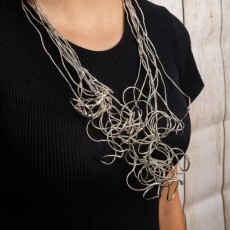 Jess & Lou Statement Wire Long Necklace 90cm