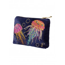 Powder Jolly Jellies Velvet Mini Pouch navy