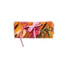 Powder Oriental Crane Jewellery Pouch Ochre