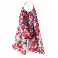 POM Red Mix Painterly Ditsy Floral Repreve Scarf