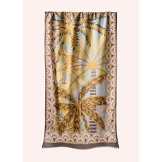 Powder Patterned Palms Cotton Scarf