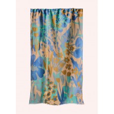 Powder Springtime Cotton Scarf Floral Denim