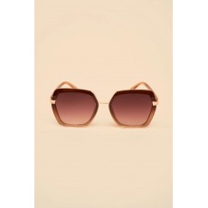 Powder Angelina Luxe Sunglasses Mahogany