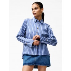 French Connection Alexis Cotton Stripe Long Sleeve Shirt