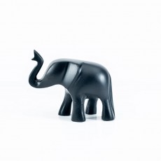 Tilnar Elephant Trunk Up Large 12cm Matt Black Tilnar Elephant Trunk Up Large 12cm Matt Black
