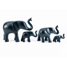 Tilnar Elephant Trunk Up Large 12cm Matt Black Tilnar Elephant Trunk Up Large 12cm Matt Black