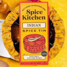 Indian Spice Tin-9 Spices with silk Wrap Indian Spice Tin-9 Spices with silk Wrap