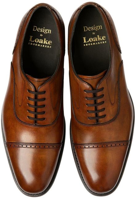 Loake Hughes Hand Painted Calf Punch Shoes Formal Barbours