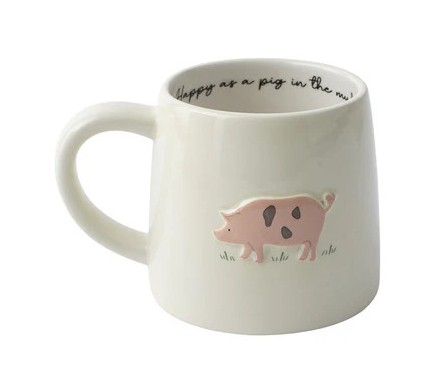 Bramble Farm Pig Stoneware Mug