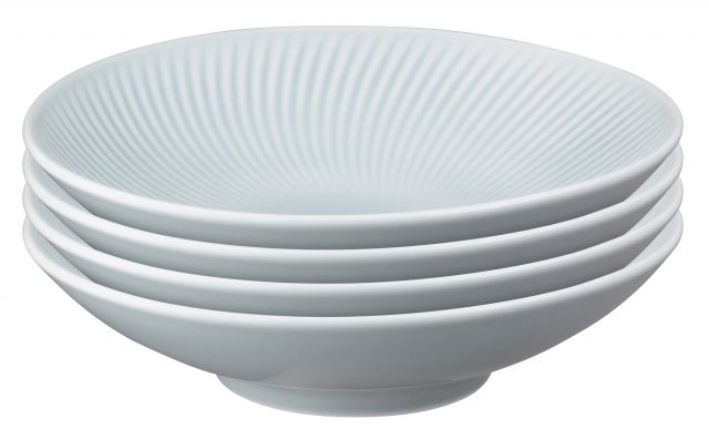 Denby Porcelain Arc Set4 Pasta Bowls-Grey