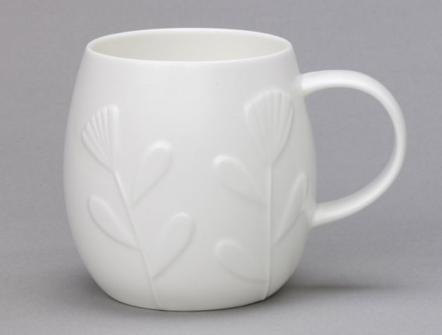 Plum Large White Mug-Bud