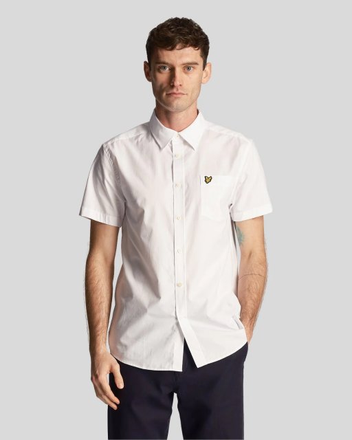 Lyle & Scott Plain Poplin Short Sleeve Shirt