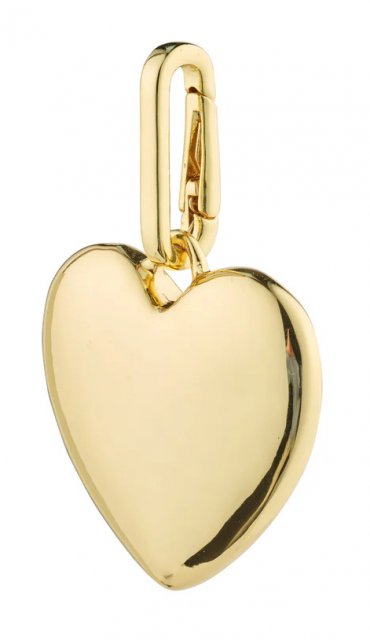 Pilgrim Charm Recycled Maxi Heart Pendant Gold-Plated