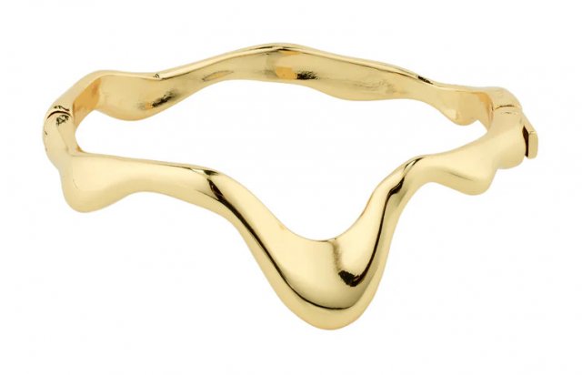 Pilgrim Moon Recycled Bangle Gold-Plated