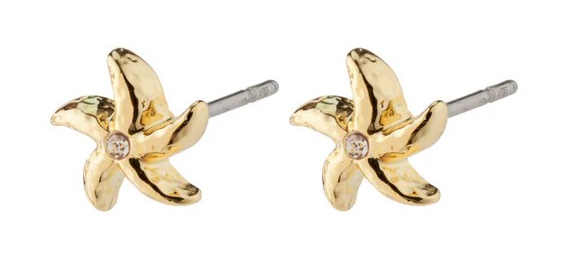 Pilgrim Oakley Recycled Starfish Earrings Gold-Plated