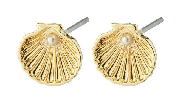 Pilgrim Opal Recycled Seashell Earrings Gold-Plated