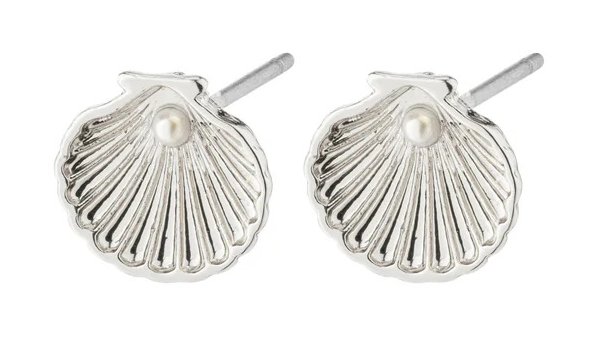 Pilgrim Opal Recycled Seashell Earrings Silver-Plated