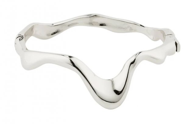 Pilgrim Moon Recycled Bangle Silver-Plated