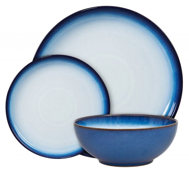 Denby Haze 12Piece Coupe Set-Blue Haze