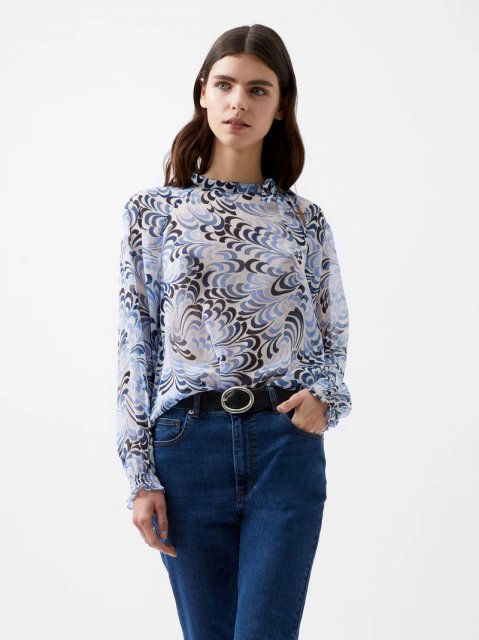 French Connection Dia Hallie Crinkle Blouse