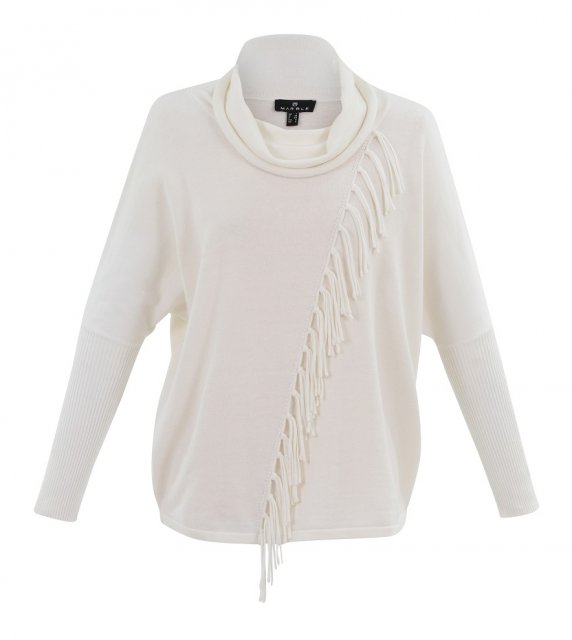 Marble Fringe Sweater