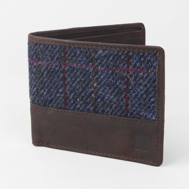 Harris Tweed Wallet Blue